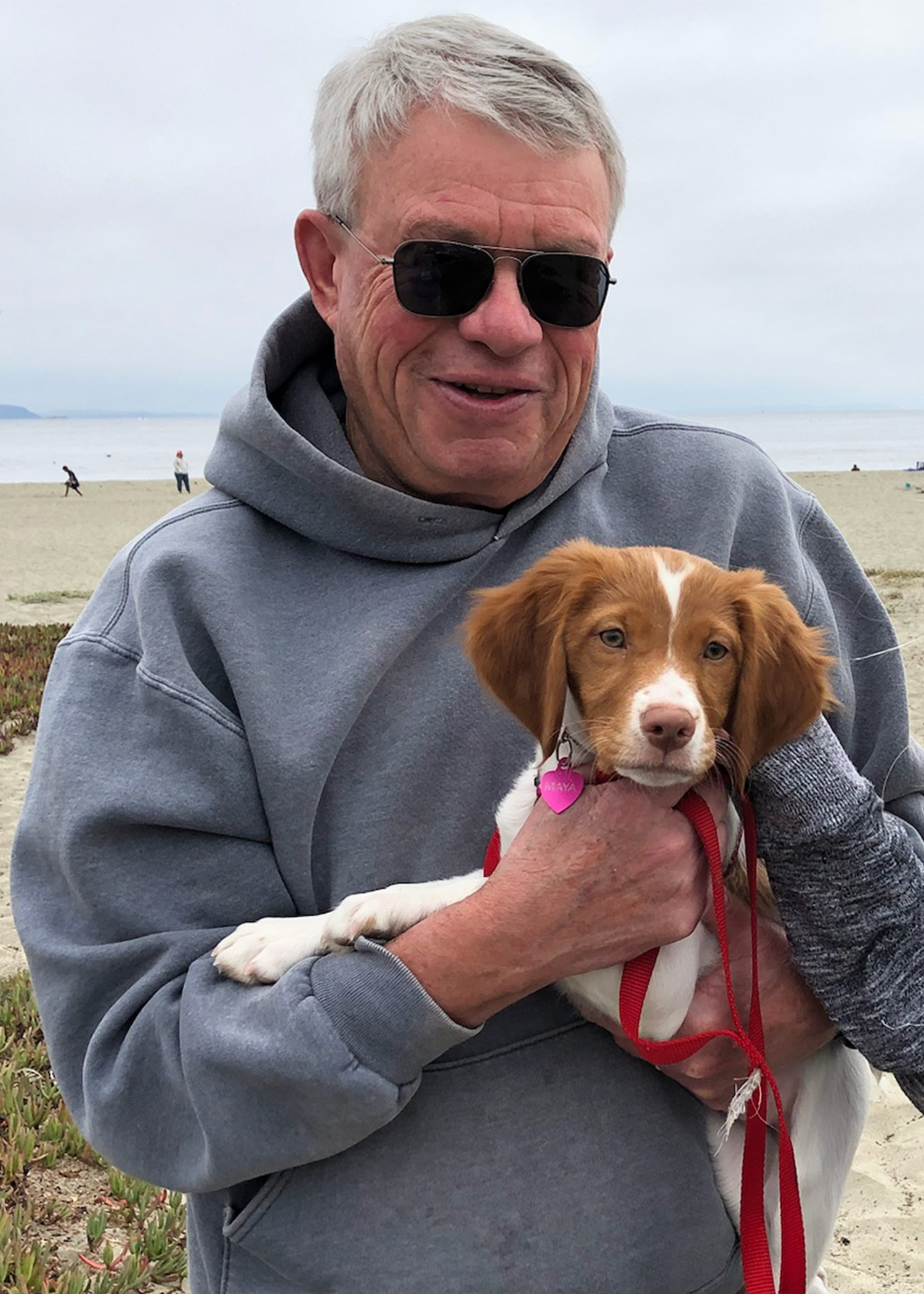 Jim Schratz with Maya in Sonoma, California